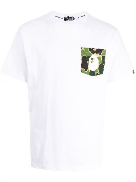 Trykt bomull t-skjorte A Bathing Ape® hvit