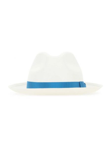 Biała czapka Borsalino
