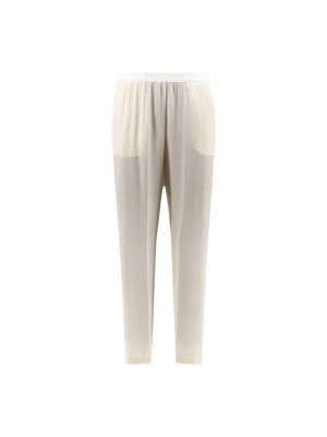 Pantalones de chándal de seda Semicouture blanco