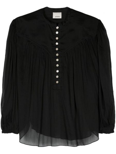 Памучна блуза Isabel Marant черно