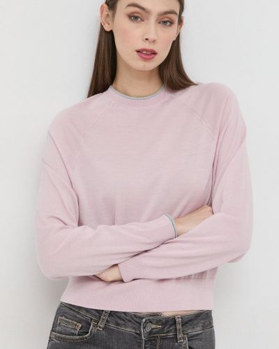 Vlněný svetr Emporio Armani fialový