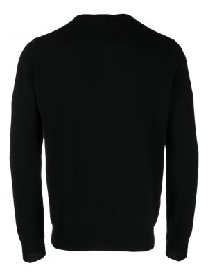 Kašmyro megztinis iš merino vilnos apvaliu kaklu Dell'oglio juoda