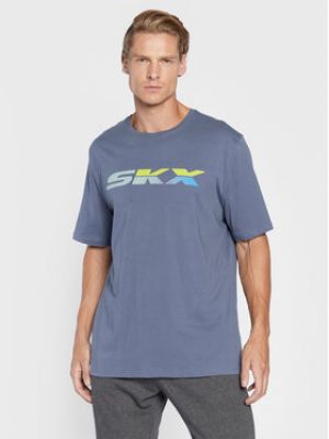T-shirt Skechers bleu