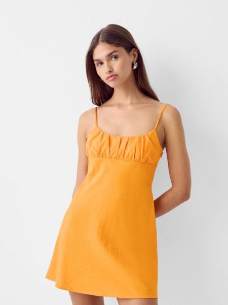 Sukienka mini Bershka pomarańczowa