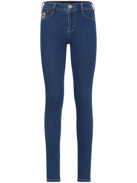 Hjerte mønster skinny jeans Philipp Plein blå