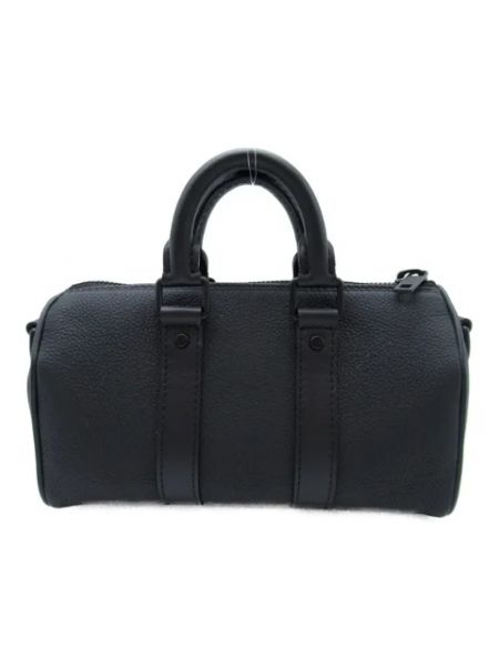 Bolsa de hombro de cuero retro Louis Vuitton Vintage negro