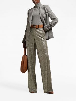 Spodnie z cekinami Ralph Lauren Collection srebrne