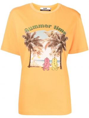 T-shirt Sjyp - Pomarańczowy