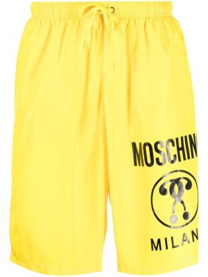 Trykt shorts Moschino gul