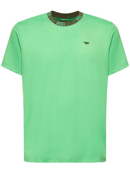 Спортна тениска Diesel зелено