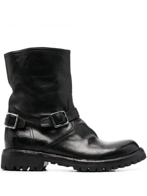 Ankle boots na sprzączkę Officine Creative czarne