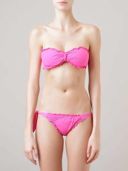 Bikini mit rüschen Amir Slama pink