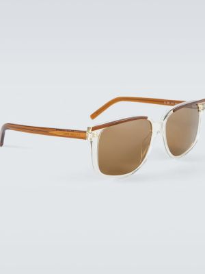 Oversize слънчеви очила Saint Laurent кафяво