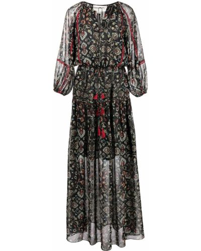 Sukienka długa z printem Sachin & Babi, сzarny