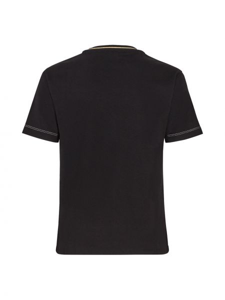 Camiseta con bordado Fendi negro
