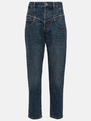 Straight fit džíny s vysokým pasem Isabel Marant modré