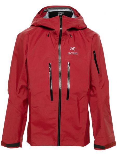 Vodootporna jakna s kapuljačom Arc'teryx crvena