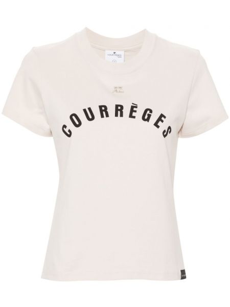 T-shirt aus baumwoll mit print Courreges
