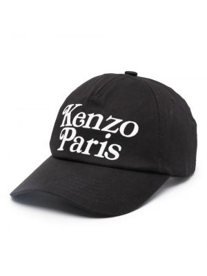 Памучна шапка с козирки Kenzo черно