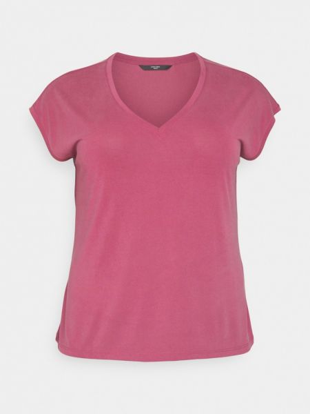 Koszulka Vero Moda Curve różowa