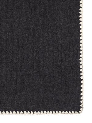 Bufanda con bordado de lana de cachemir Totême gris