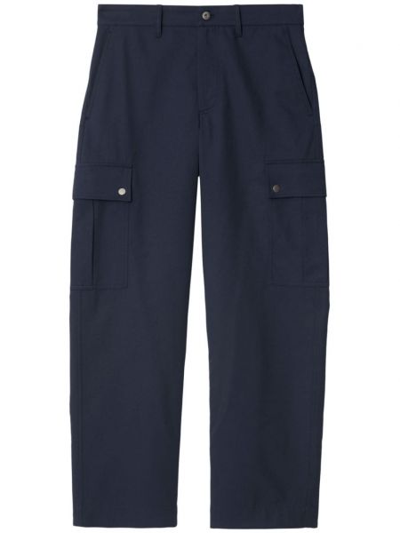 Pantalon cargo en coton Burberry bleu