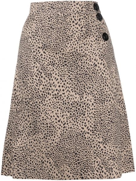Falda con estampado leopardo Yves Saint Laurent Pre-owned
