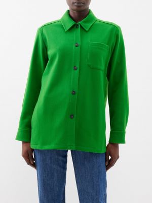 Фетровая куртка A.p.c. зеленая
