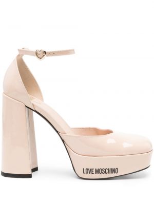 Полуотворени обувки на платформе Love Moschino