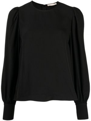 Копринена сатенена блуза Ulla Johnson черно