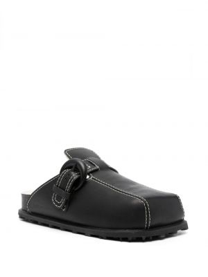 Kožené sandály Marine Serre černé