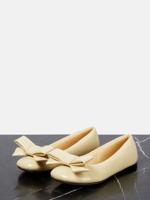 Lakkozott bőr balerina cipők Loewe bézs