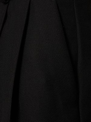 Pliszírozott gyapjú nadrág Toteme fekete