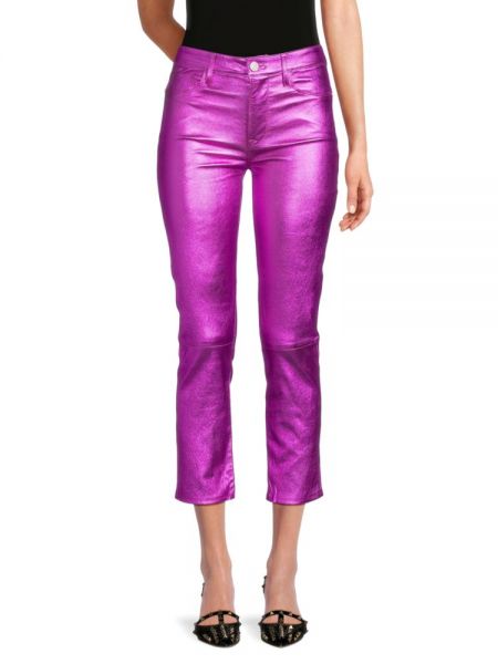 Прямые брюки Frame фиолетовые