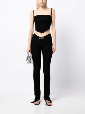 Kalhoty s nízkým pasem Sami Miro Vintage černé