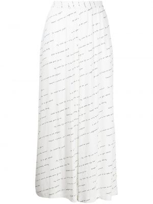 Pantaloni con stampa Rosetta Getty bianco
