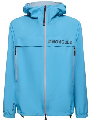 Najlonska jakna s kapuljačom Moncler Grenoble plava