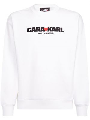 Brodert sweatshirt Karl Lagerfeld hvit