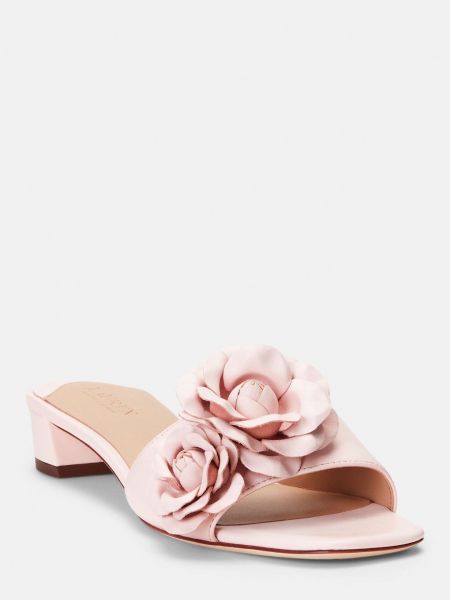 Туфли в цветочек без каблука Lauren Ralph Lauren розовые