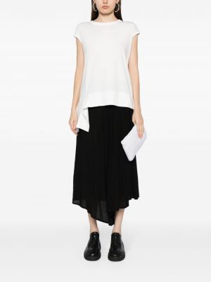 T-shirt en coton asymétrique Yohji Yamamoto blanc