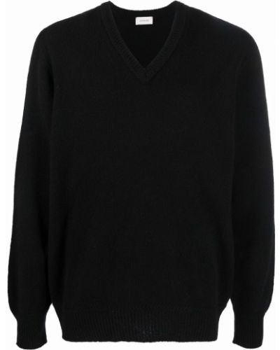 Jersey de lana con escote v Lemaire negro