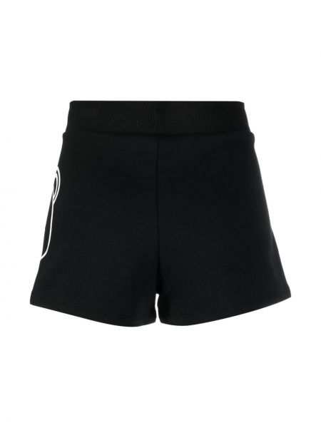 Shorts de sport en coton Moschino noir