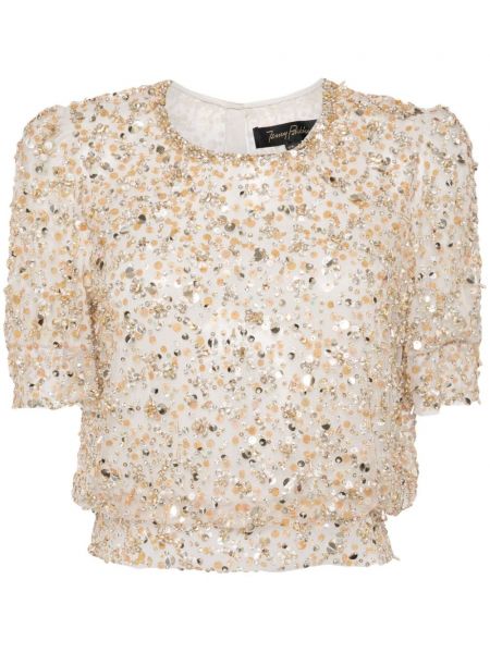 Pailletter kort bluse Jenny Packham