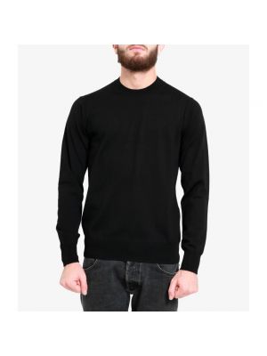 Jersey de lana manga larga de tela jersey Paolo Pecora negro