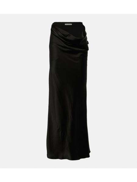 Шелковая длинная юбка Christopher Esber черная