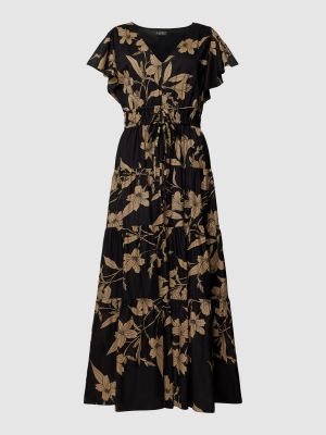 Sukienka długa Lauren Ralph Lauren czarna
