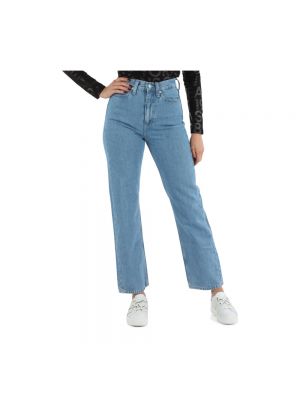 Vaqueros rectos de cintura alta Calvin Klein Jeans azul