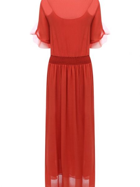 Шелковое платье Giorgio Armani красное