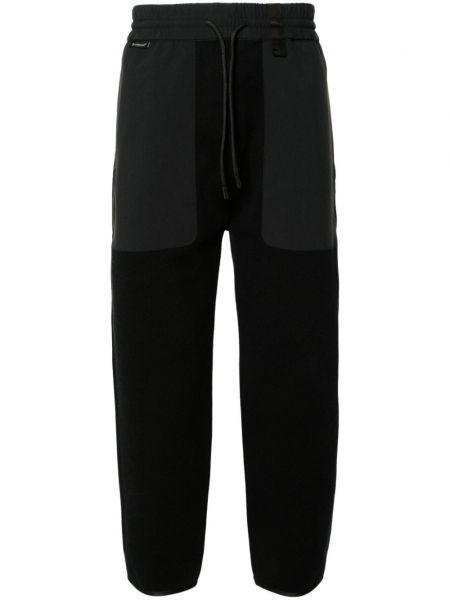 Spodnie sportowe bawełniane Moncler czarne