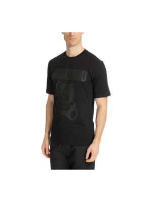 Koszulka w abstrakcyjne wzory Moschino czarna